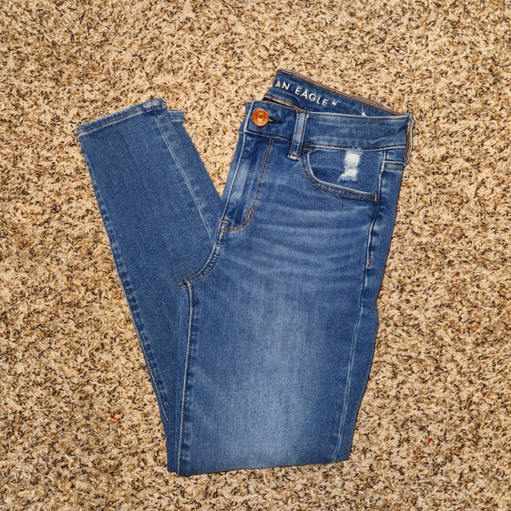 American Eagle 360 Next Level Stretch Hi Rise Jeans/Jeggings Size 4 Short